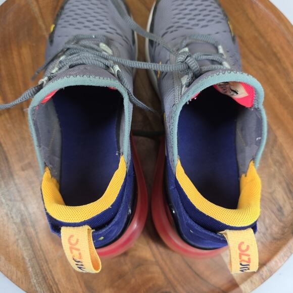 Nike Air Max 270 Womens Gray Blue Yellow Red Size 8 Low Top Shoes Sneakers - Picture 6 of 10